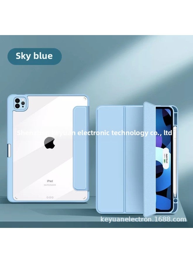 2025 For Ipad11 Generation Protective Cover Air11 Inch Magnetic Detachable Mini7 Flat Anti-drop Protective Shell-Color:Sky Cloud Blue-Applicable Model:2025ipad11th Generation (a16) - Image 1
